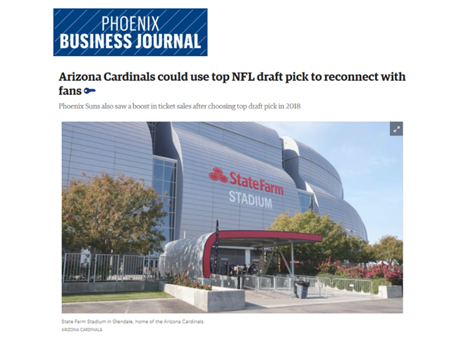 Dave Nobs, sports industry marketing expert, speaks to the Phoenix Business Journal.