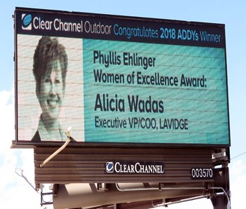 Alicia Wadas wins innaugural honor of Women of Excellence Award from the Phoenix Ad Club.