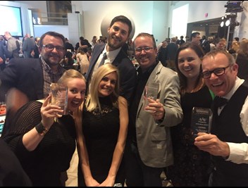 LAVIDGE employees celebrate awards at the 2018 ADDYs.