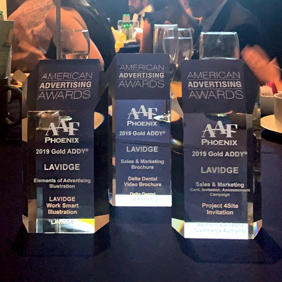 LAVIDGE took home three 2019 Gold ADDY awards.
