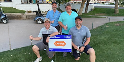 Randy, John, Rick and Bob represent LAVIDGE as winners of the Golf for Hope Fundraiser.