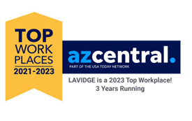 LAVIDGE is honored to be an azcentral 2023 Top Workplace—for the third consecutive year.